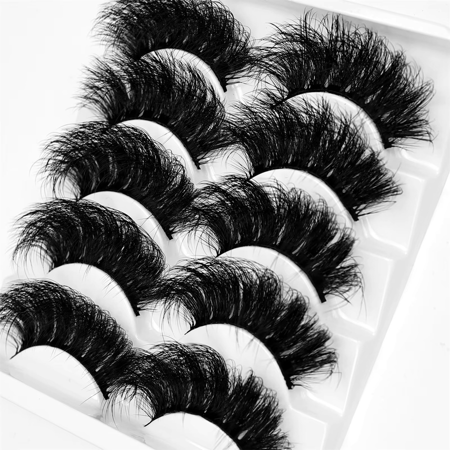 JIEFUXIN Wimpern, Black, 5 Paar - Bild 5