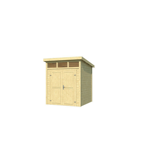 Lasita Gartenhaus Kibo 1 aus Holz in Natur/Beige mit Flachdach B/H/T: 220 x 245,1 x 223,5 cm - Bild 3