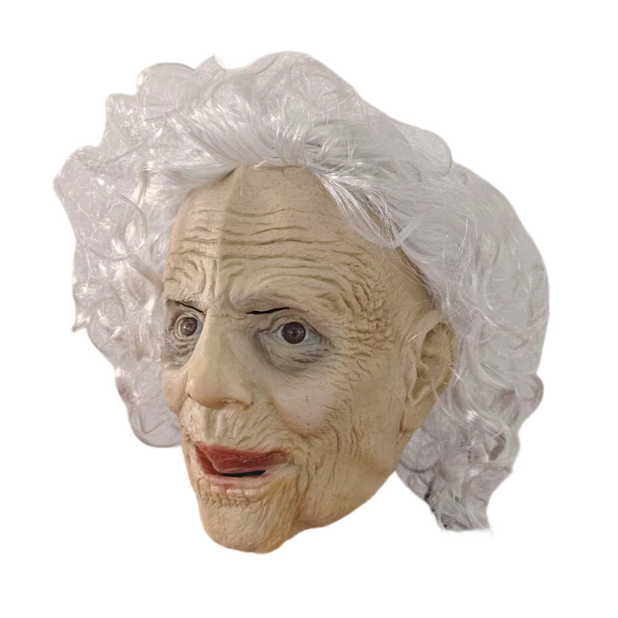 Patygr Halloween Horror Alte Frau Maske, Weiß, Gummi - Bild 4