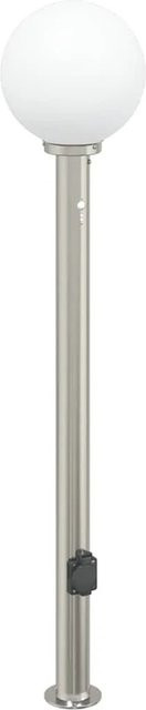 vidaXL Pollerleuchte aus Edelstahl mit Bewegungssensor und Steckdose, Farbe: Silber, Höhe: 120 cm, IP44 - Bild 1