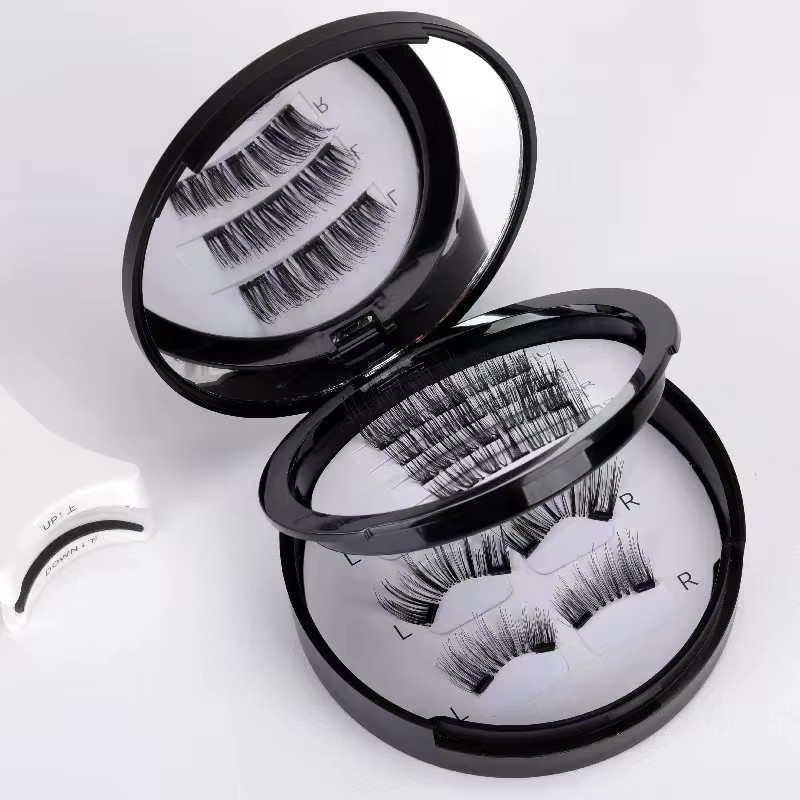 AMSDCN Magnetische Wimpern, 4 Paar, natürlich, Unisex - Bild 3