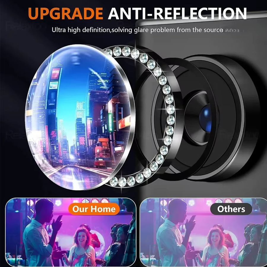 Samsung Galaxy S25 Ultra HD Diamant Kamera Schutz mit Ring und Rückseite Case in Transparent für 5G - Bild 6