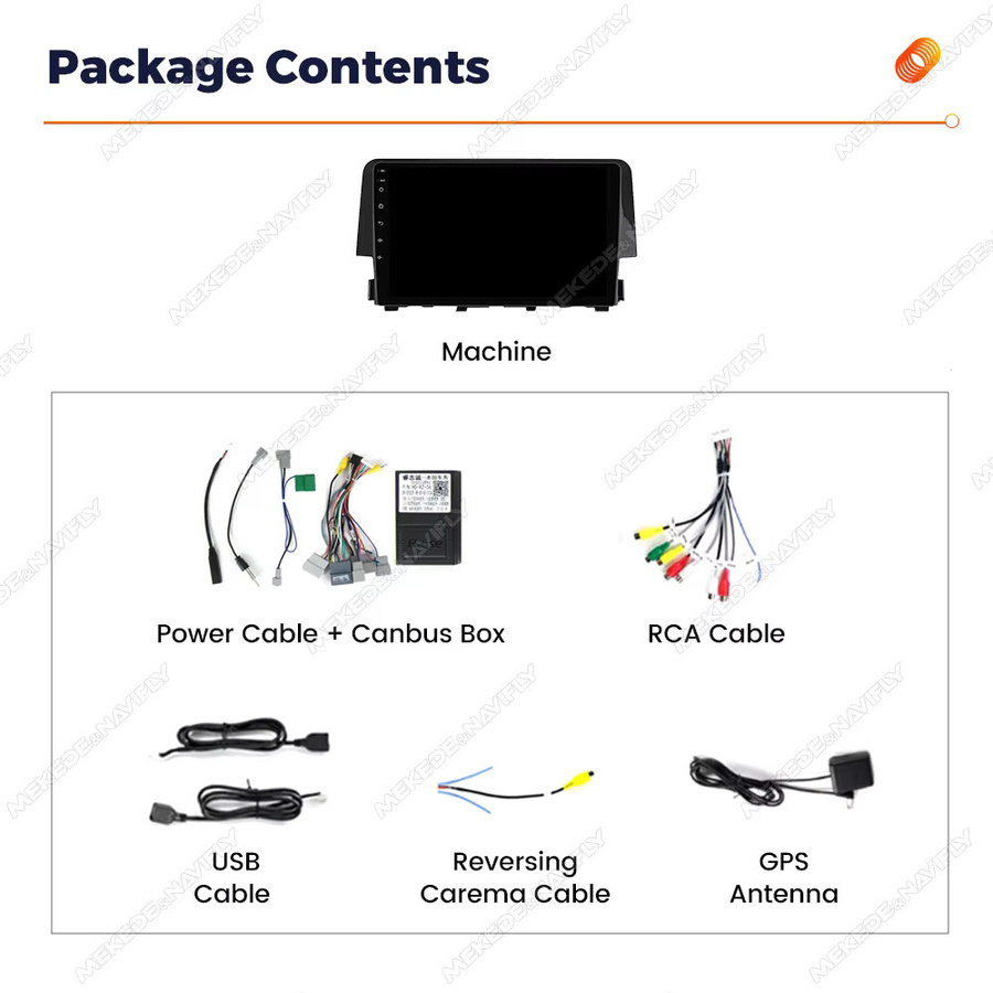 MEKEDE 2 DIN Carplay Autoradio für Honda Civic 10. Generation 2016 - 2020 mit IPS-Bildschirm, GPS und Bluetooth in Schwarz - Bild 6