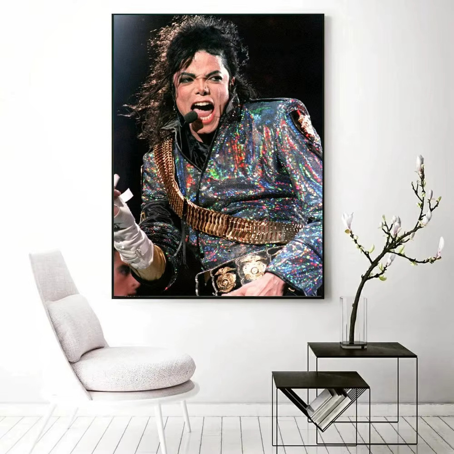 KAYOU 5D-Diamant-Stickerei Michael Jackson Mosaik Set in Multicolour zur Wanddekoration B: 30,0 cm, H: 20,0 cm - Bild 2