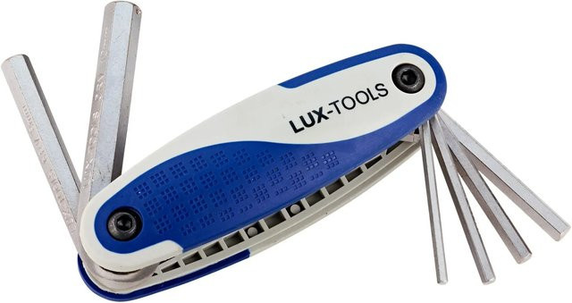 LUX-TOOLS Sechskant Schlüsselhalter 6-teilig aus Chrom-Vanadium-Stahl in Blau - Bild 1