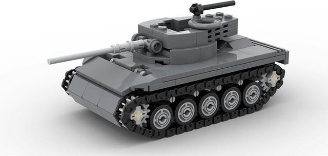 LEGO Kampffahrzeug US Army M18 Hellcat, Baustein, grau, ab 3 Jahren - Bild 1