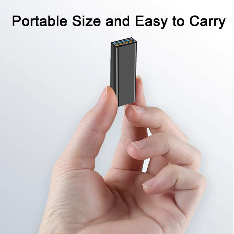 USB 3.0 Typ A Buchse auf Buchse Adapter aus Aluminium in Silber - Bild 5