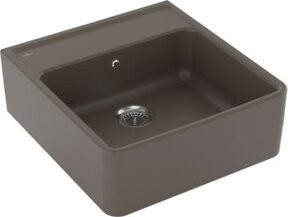 Villeroy & Boch Spülstein-Einzelbecken timber CeramicPlus in Grau mit Ablaufgarnitur - Bild 1