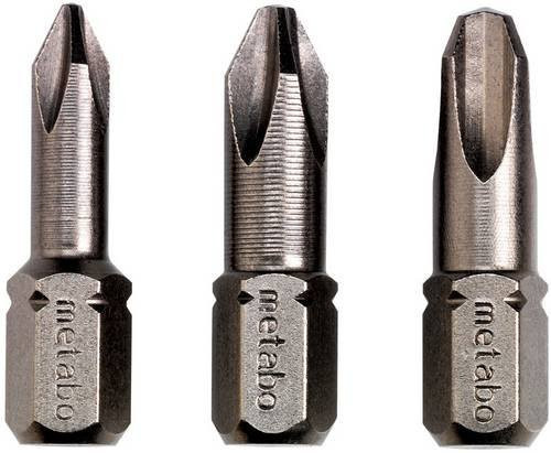 Metabo Bit-Set mit 3 Phillips PH 1/ 2 / 3 Torsion Bits in Silber - Bild 1