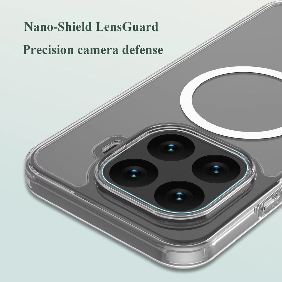 Lereach Magnetische Handyhülle für Xiaomi 15T Pro, Transparent, Stoßfeste 4-Ecken Schutzhülle mit kabelloser Ladefunktion - Bild 3