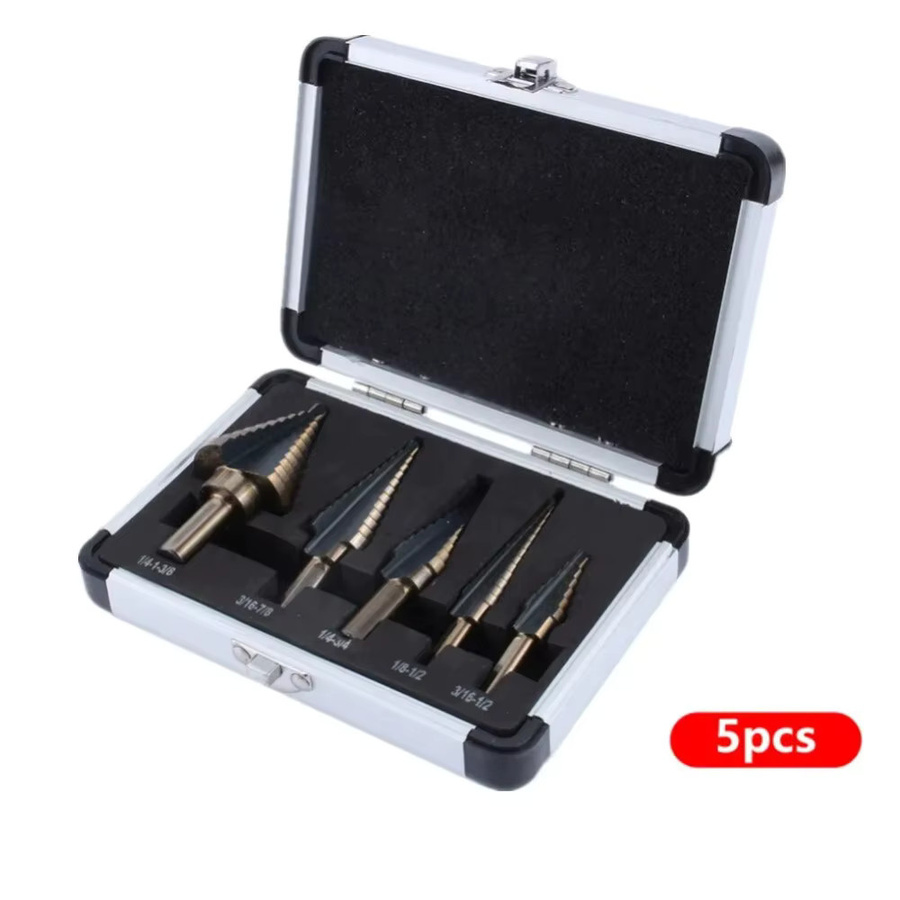 HSS 4241 Kobalt Stufenbohrer-Set mit 50 Größen im Aluminiumgehäuse für Metall und Holz - Bild 6