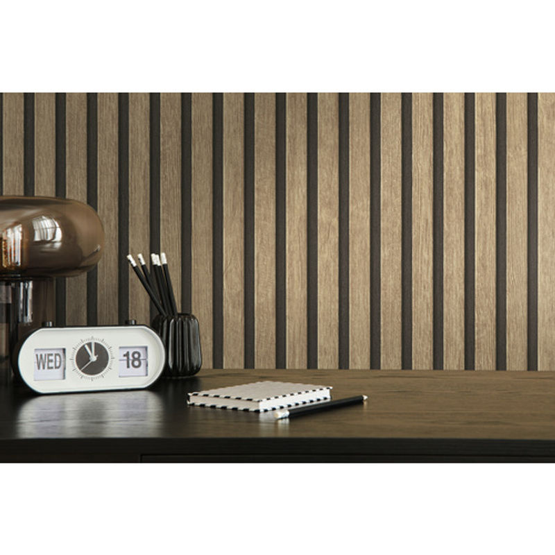A.S. Création Vliestapete Holzoptik in Beige, Braun und Schwarz, B/L: 53 x 1005 cm - Bild 9