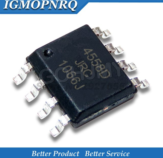 10 Stück NJM4580M Operationsverstärker IC in Schwarz, SOP8 SMD Typ - Bild 1