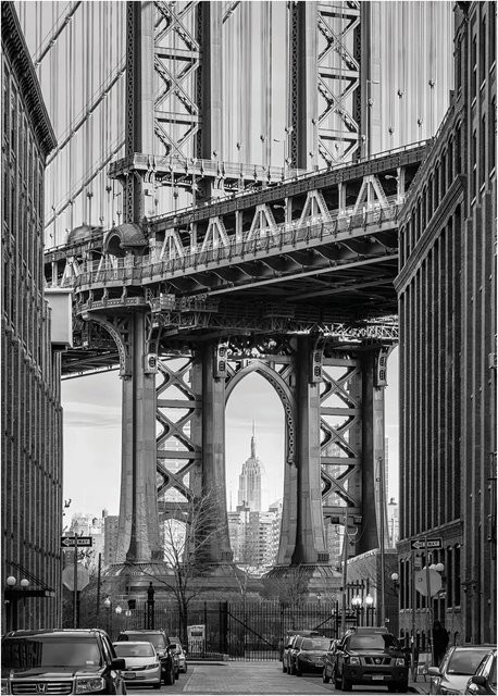 Komar Wandbild Brooklyn Bridge aus Qualitätsvlies, Breite: 30 cm, Höhe: 40 cm - Bild 1