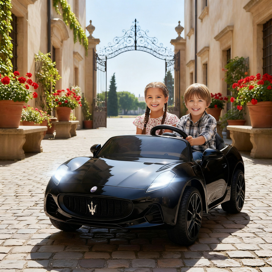 AIYAPLAY Kinder Elektroauto 12V, 2-Sitzer, Schwarz, ab 3 Jahre - Bild 2
