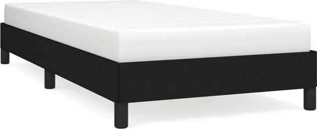 vidaXL Bettgestell aus Stoff in Schwarz mit gepolstertem Rahmen, B/T/H: 90 x 190 x 93 cm - Bild 1