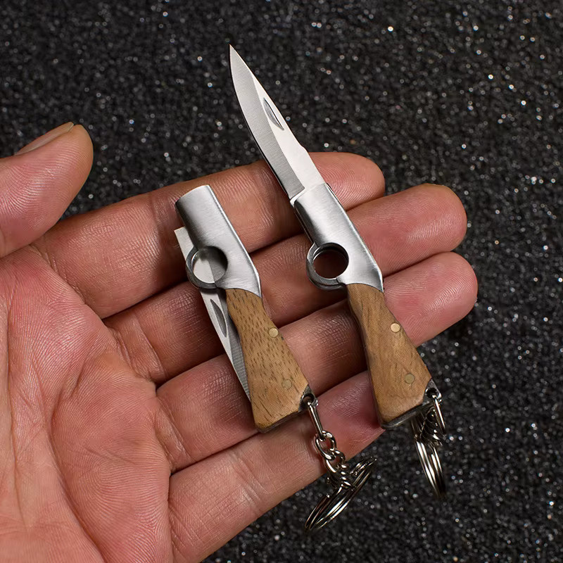 Mwyhmut Tragbares Mini-Klappmesser mit Schlüsselanhänger für Camping und Outdoor - Bild 3