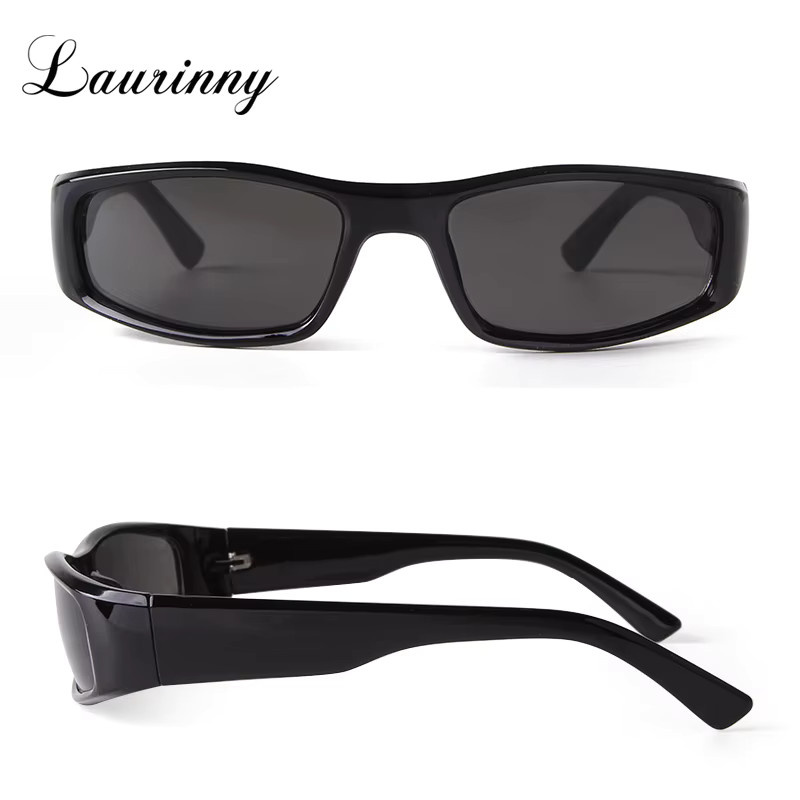 LAURINNY Sport-Sonnenbrille Wrap, Herren, Vollrand, rechteckig, braun, Kunststoff - Bild 1