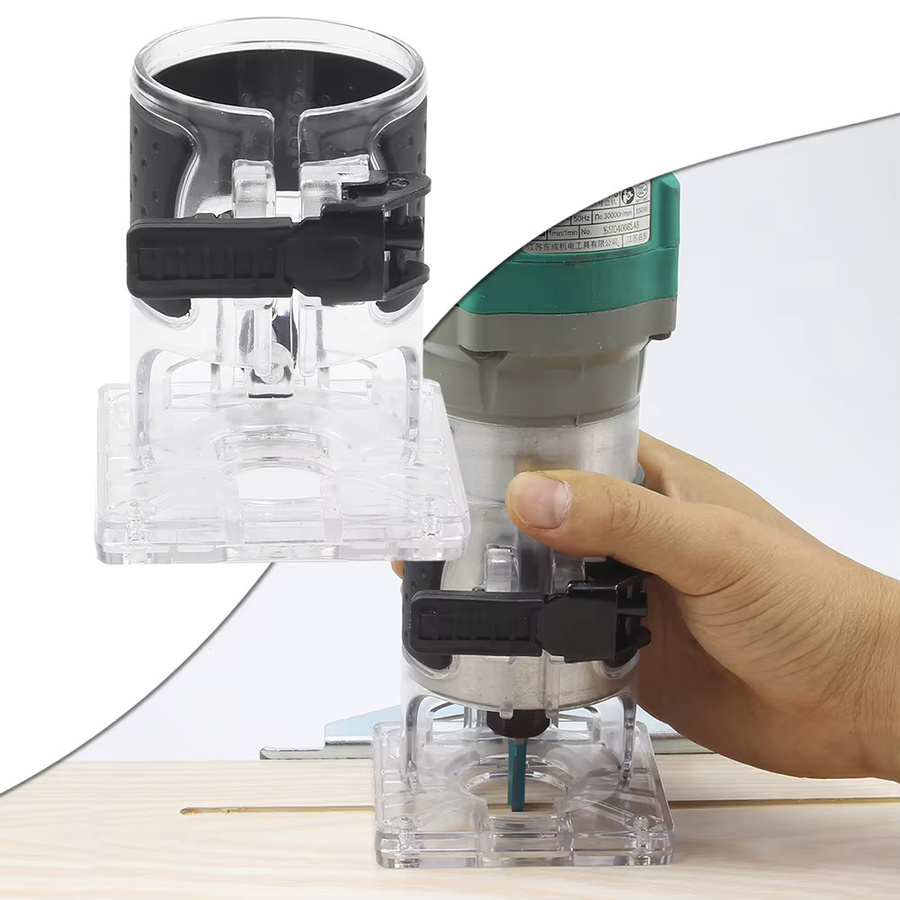 Vibratite Holz Router Basis für elektrische Trimmer und Fräsmaschinen, Zubehör für RT0701C und WU601, transparent - Bild 4