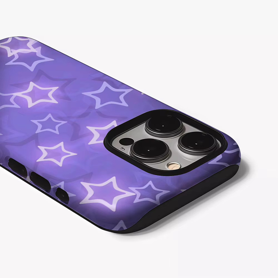 Potdemiel Handyhülle Lavender Star Glow für iPhone 17 16 15 14 13 Pro Max Plus mit doppelschichtiger Rückseite in Purple - Bild 3
