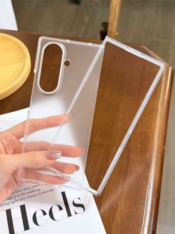 Samsung Handyhülle für Galaxy Z Fold 7 6 5 4 3 Transparent Matt Ultradünn Schlank mit harter Rückseite - Bild 4