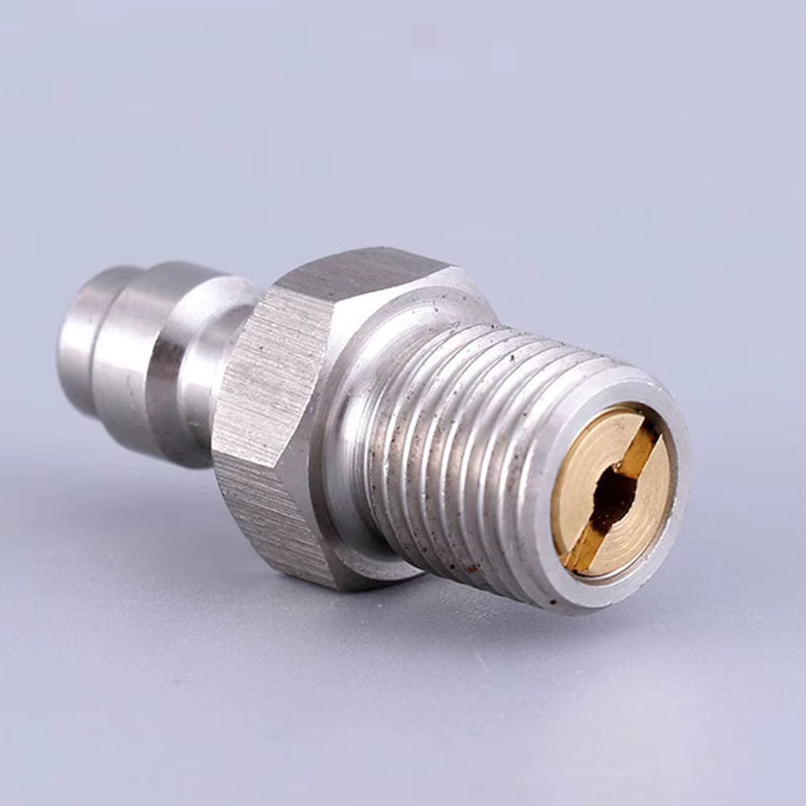 DAZZLEEX Schnellkupplung Fülldüse aus Edelstahl in Silber für Luftschlauch-Fittings - Bild 4