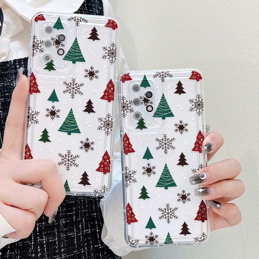 Schneeflocke Handyhülle für Samsung Galaxy S25 Ultra 5G, S24, S23, S22, S21, A73 5G, A71, S20 FE 5G, transparente TPU Abdeckung - Bild 2