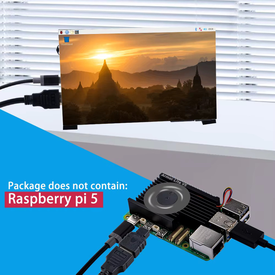 52pi Raspberry Pi 5 3510 Armor Lite V5 Luftkühler mit Lüfter in Schwarz - Bild 3