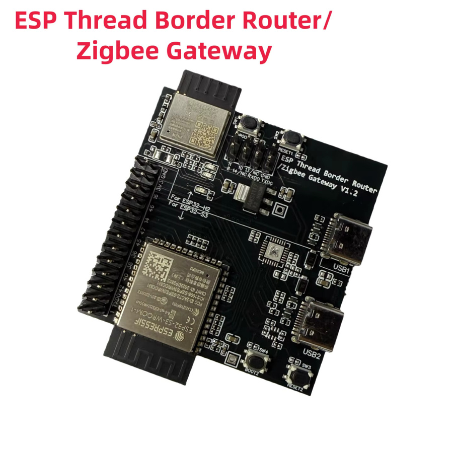 ESP Thread Border Router Zigbee Gateway mit ESP32-S3-WROOM-1 N8R2 und ESP32-H2-MINI-1 N4 in Schwarz - Bild 3
