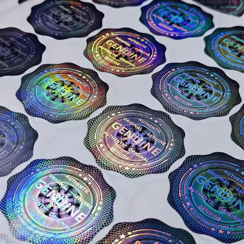 Silberne holographische Aufkleber in Blumenform zur Versiegelung und Dekoration, 200 oder 400 Stück - Bild 5