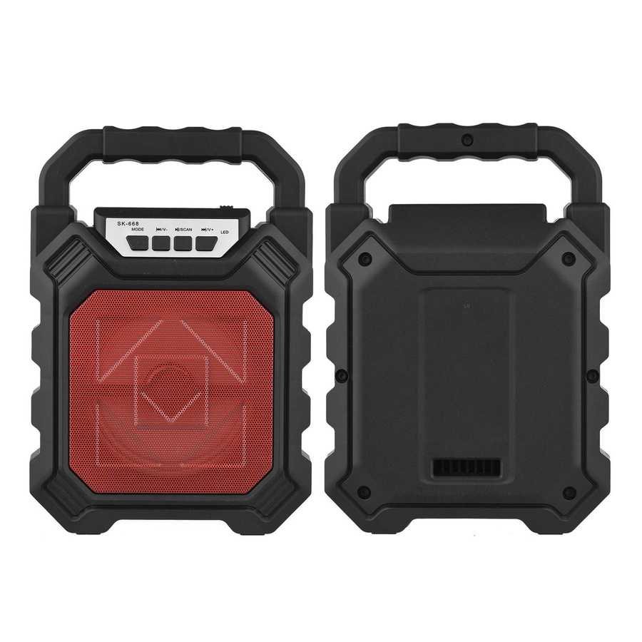 TOMTOP JMS Tragbare Bluetooth Karaoke-Maschine mit Mikrofon, kabelloser Außenlautsprecher, Schwarz - Bild 4