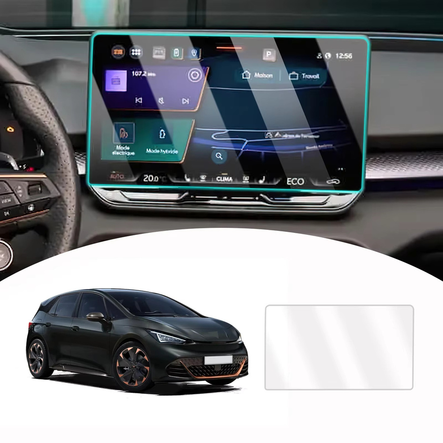 KUNGKIC GPS-Navigationsbildschirmfolie aus gehärtetem Glas für Cupra Formentor, Cupra Leon MK4, Cupra Born, Seat Leon ST und Cupra Terramar, transparent - Bild 3