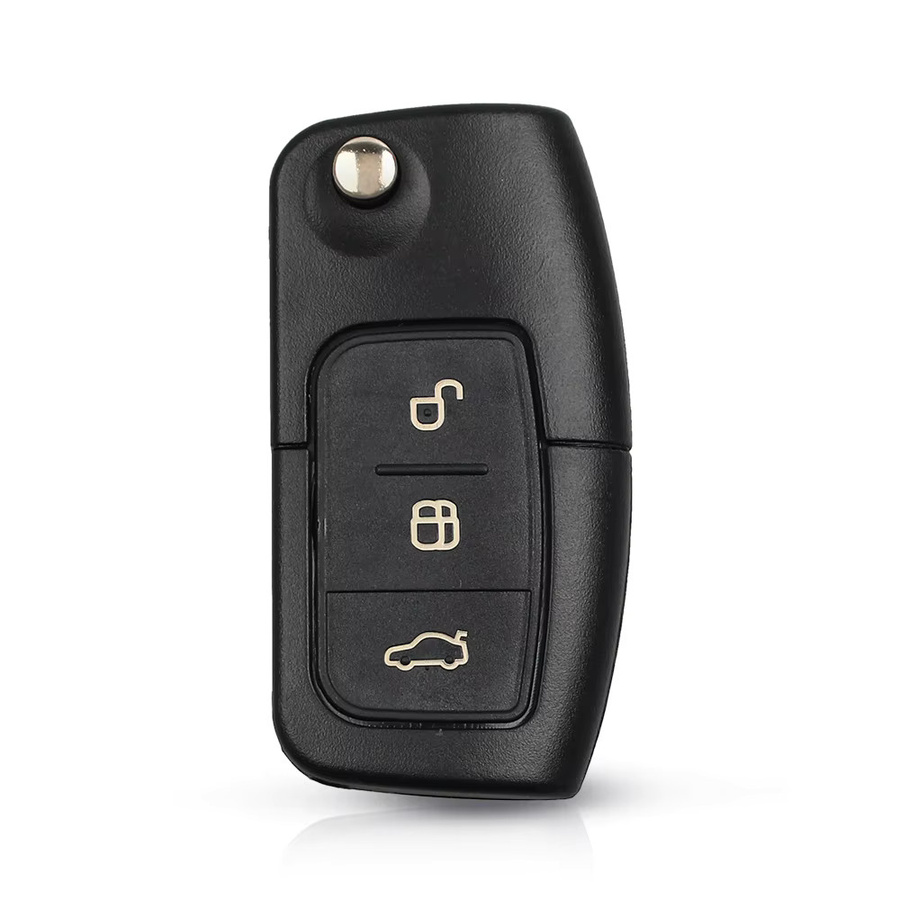 KEYYOU Flip Remote Key für Ford Fusion Mondeo Focus Fiesta Galaxy mit Transponder Chip 4D60/4D63 433MHz Original Schlüssel FO21 Klinge in Schwarz - Bild 2