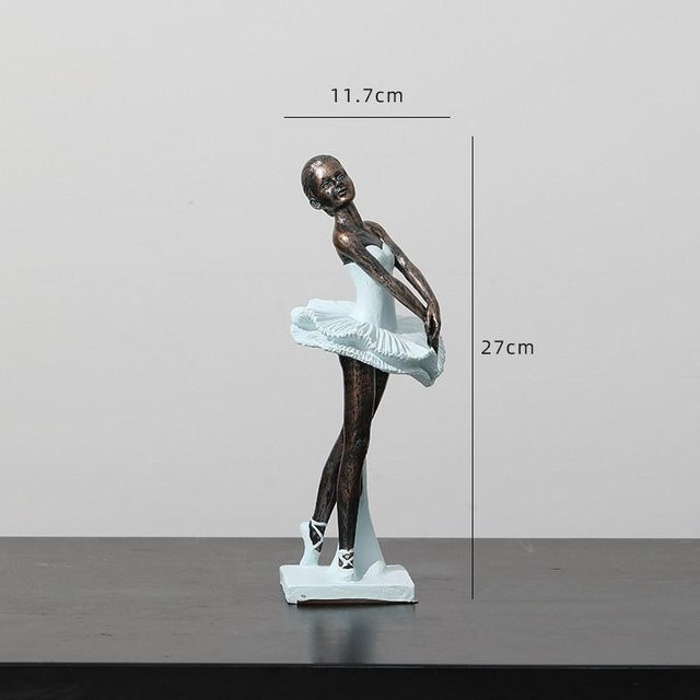 Schwarze Ballett-Retro-Ornamente aus Kunstharz zur Dekoration für Wohnzimmer und Schränke - Bild 1