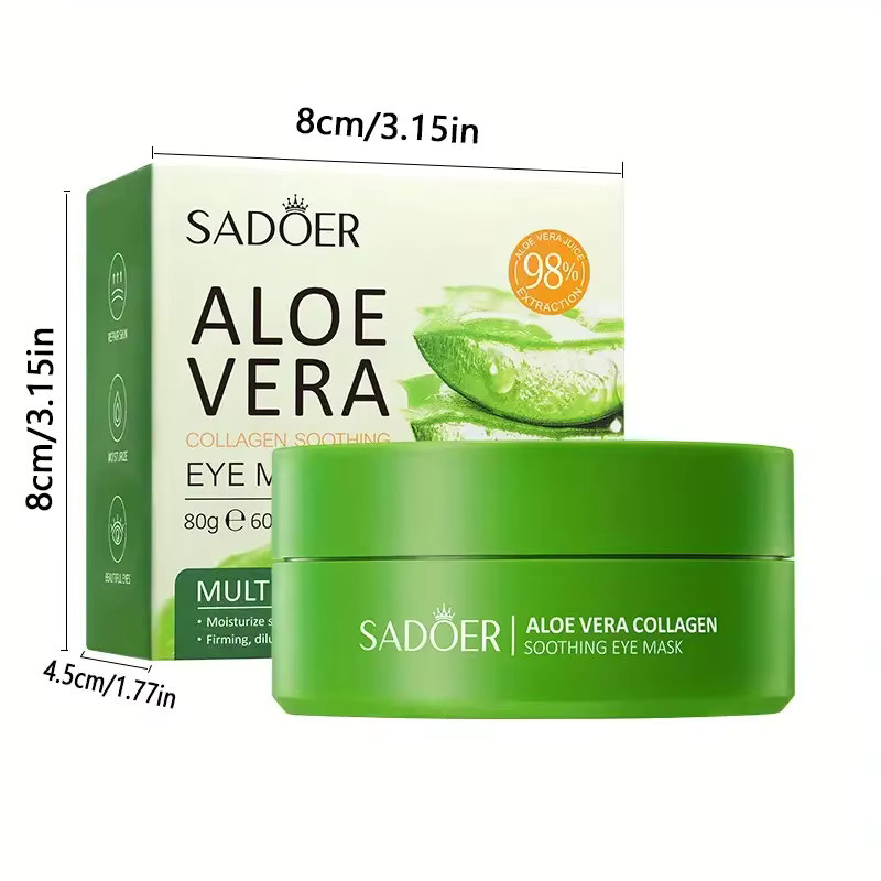 SADOER Aloe Vera Kollagen Augenmaske, 60 Stück - Bild 3
