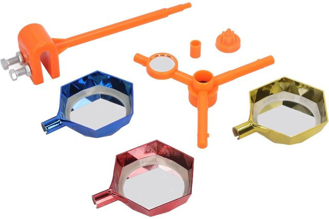 Rotierende Vogelabwehr mit 360 Grad Blinkfunktion und Windantrieb in Orange für Obstgarten und Feld - Bild 1
