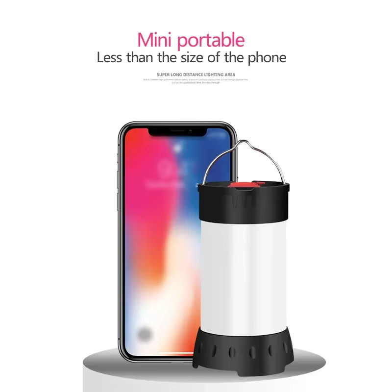 JIASHUAIXIN Magnetische Campinglaterne in Weiß und Rot, wiederaufladbare USB Notfall-Taschenlampe mit 18650-Batterie und omnidirektionaler Beleuchtung - Bild 7