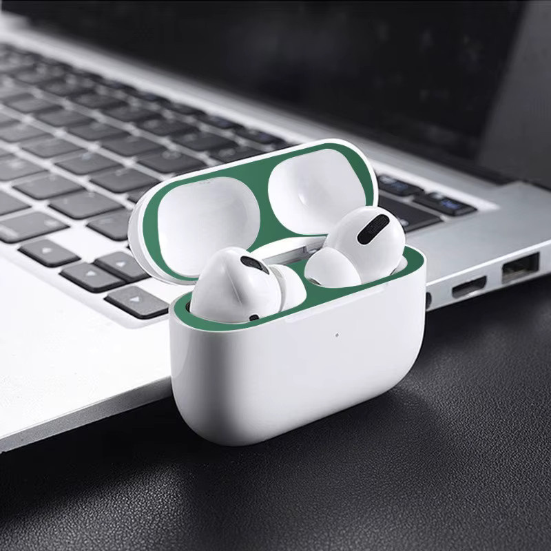 Ultradünner Metall-Staubschutz-Aufkleber für Apple AirPods Pro 2 Staubdichte Schutzfolie für das Ladeetui - Bild 3