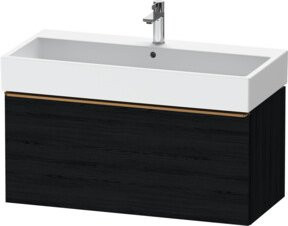 Duravit Waschtischunterschrank D-Neo wandhängend in Weiß und Schwarz mit einer Schublade, B/T/H: 98,4 x 44,2 x 44,0 cm - Bild 1
