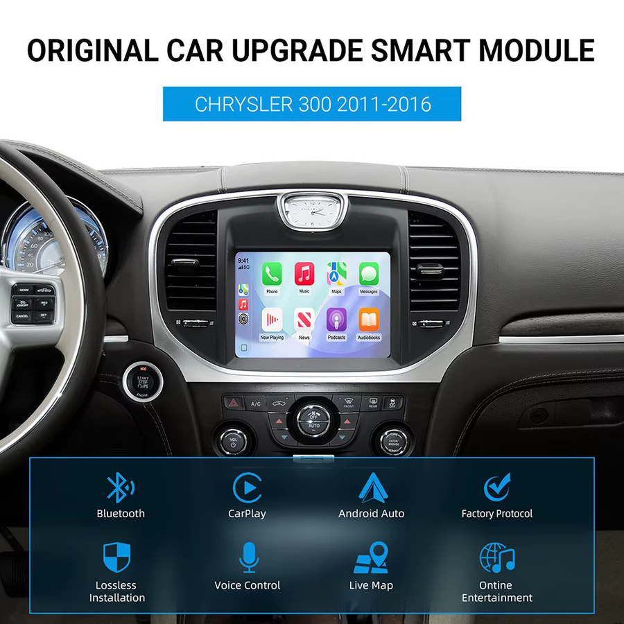 ANYFAR Drahtlose CarPlay und Android Auto Interface Decoder Box für Chrysler 300 Serie 2011-2016 in Schwarz - Bild 5