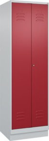 C+P Wäsche- und Kombispinde Classic PLUS mit Sockel, 2 Abteile, RAL 3003 Rubinrot, B/T/H: 60 x 50 x 195 cm - Bild 1