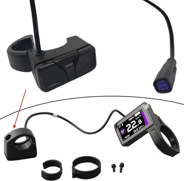 Bafang Ersatz-Display-Schalter-Tasten für DPC245 und DPC244 E-Bike Farbdisplay-Controller in Schwarz - Bild 1