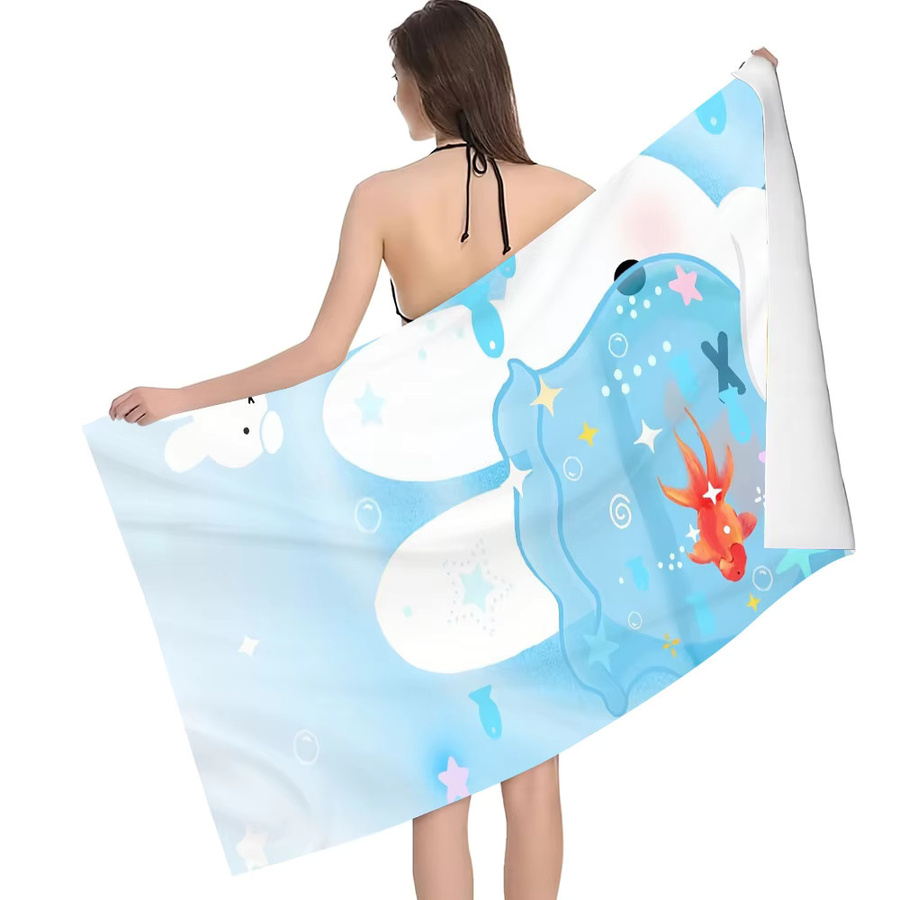Miffy Handtuch mit Cartoon-Motiv, schnell trocknend und weich, ideal für Strand, Pool, Dusche und Sport - Bild 5