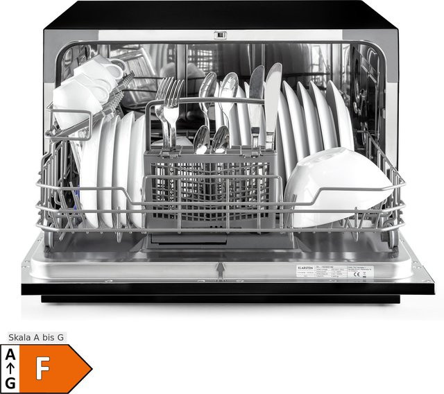 Klarstein Amazonia TT 8 Geschirrspüler mit UV-Licht, freistehend oder Einbau, 1620W, Farbe: F - Bild 1