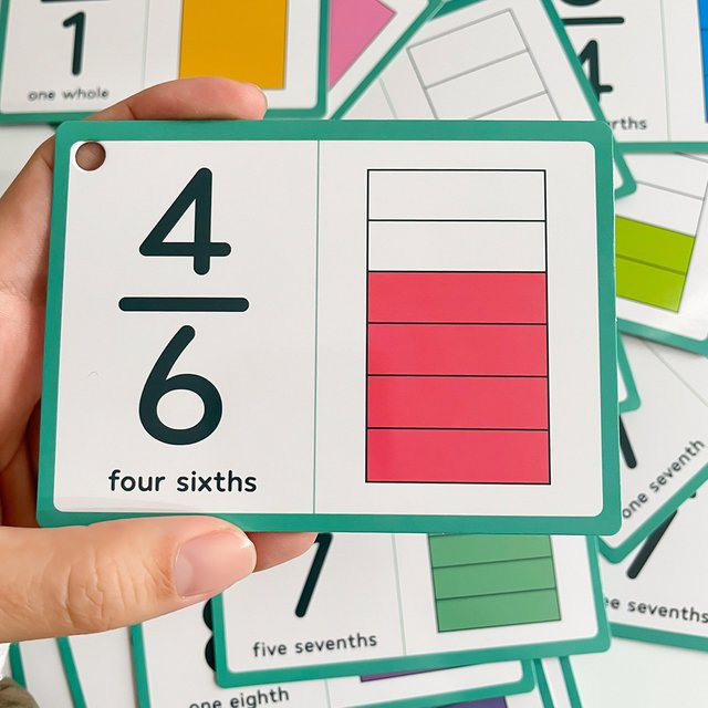 Lee's Sharing Bruchkarten Mathematik Lehrmittel, 35-teiliges Set, bunt - Bild 1