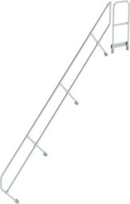 Günzburger Handlauf aus Aluminium in Silber für Aluminium-Treppen mit 15 Stufen - Bild 1