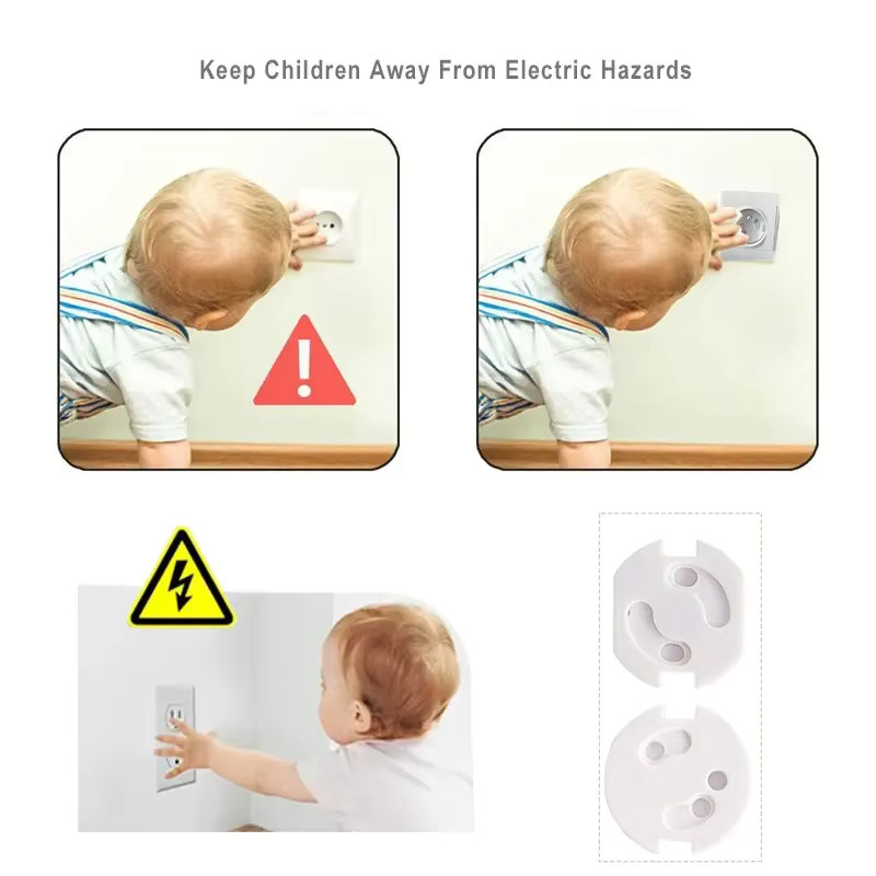 XUNYI Baby-Sicherheitssteckdosenabdeckungen aus Kunststoff, 10 Stück, weiß - Bild 1