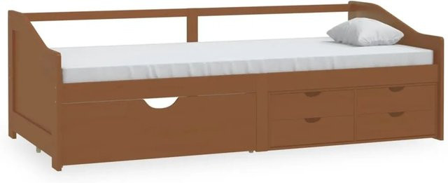vidaXL Tagesbett 3-Sitzer aus Kiefer-Massivholz mit Schubladen, Braun, B/T/H: 90 x 200 cm - Bild 1