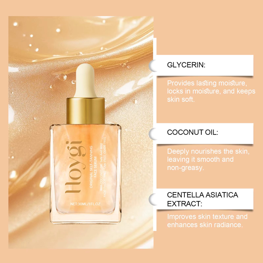 Hoygi Selbstbräunungs-Gesichtsserum mit Kokosöl, 30 ml, Unisex - Bild 2