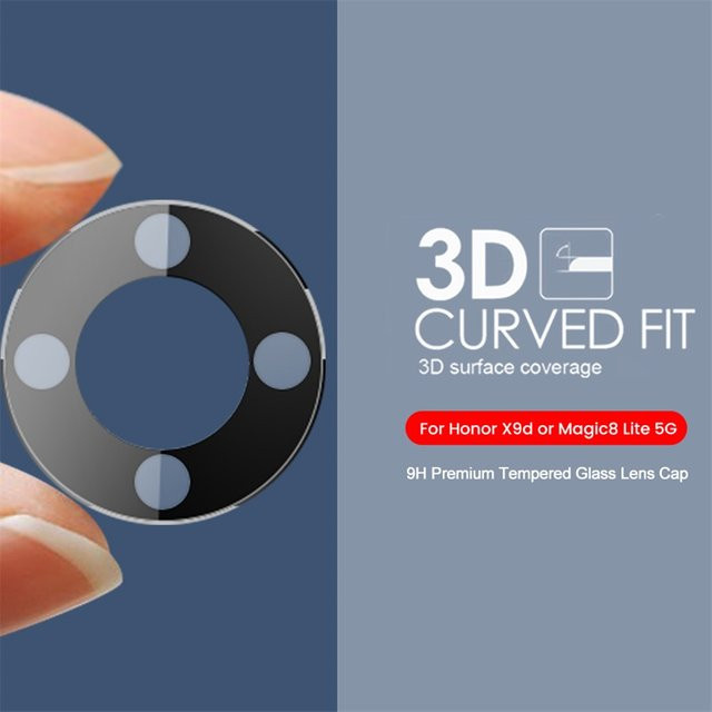 Honor X9d Magic8 Lite 5G Kameraschutzfolie aus gehärtetem Glas in Schwarz mit 3D-Schutz für die Kameralinse - Bild 1